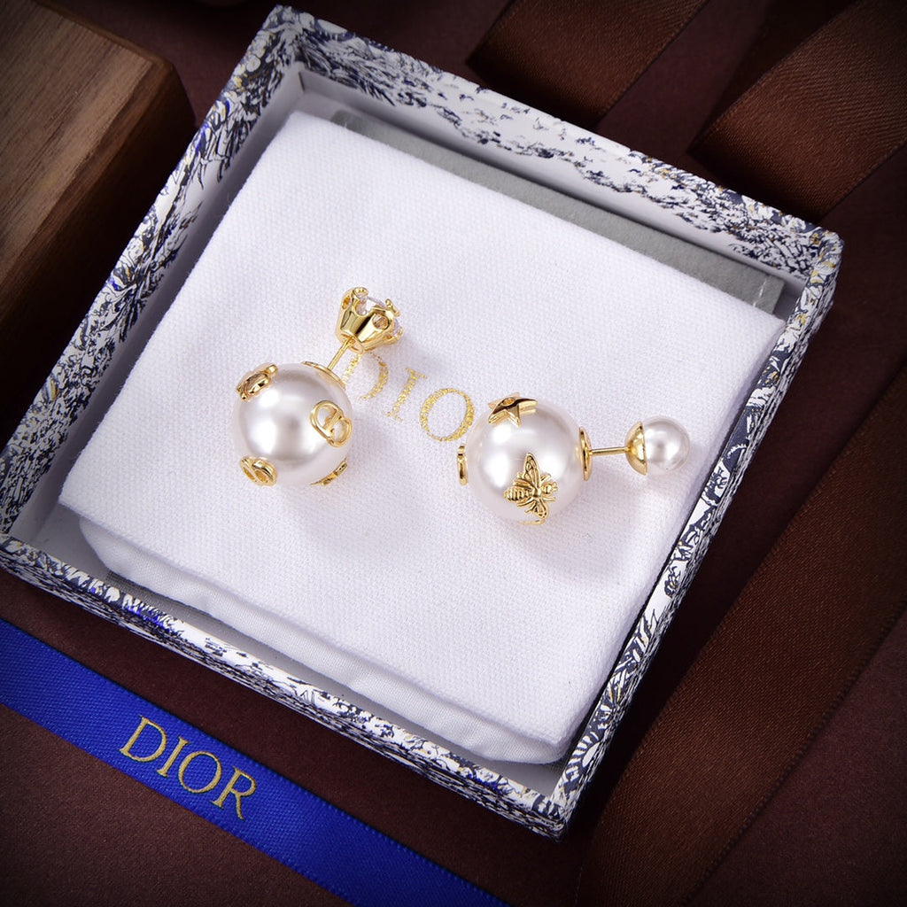 Dior Tribales Pearl 18K Gold Earrings