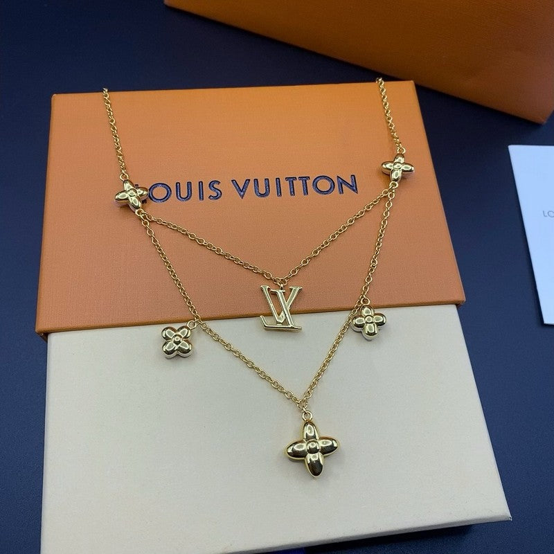 Louis Vuitton Floragram 18K Gold Necklace