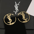 YSL Monogram 18K Gold Earrings