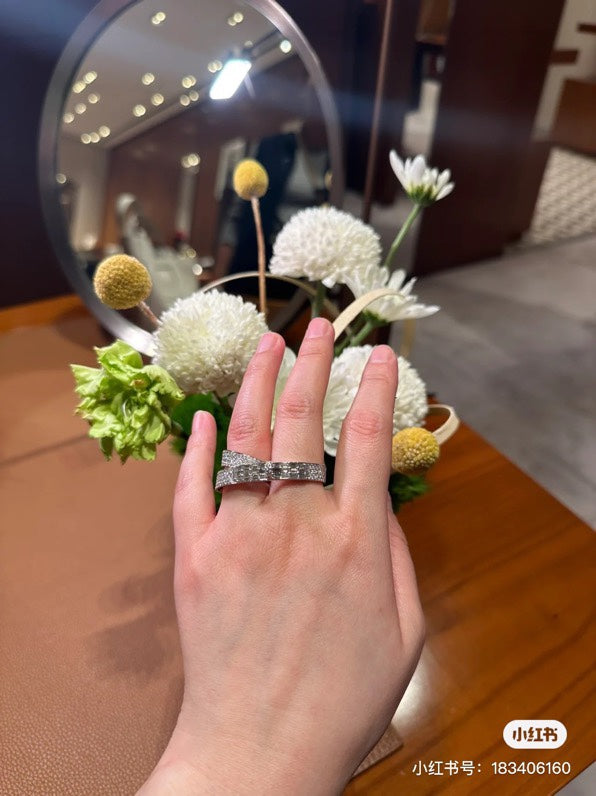 Hermes Kelly Gavroche Double 18K Gold Ring