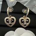 Chanel Heart 18K Gold Earrings