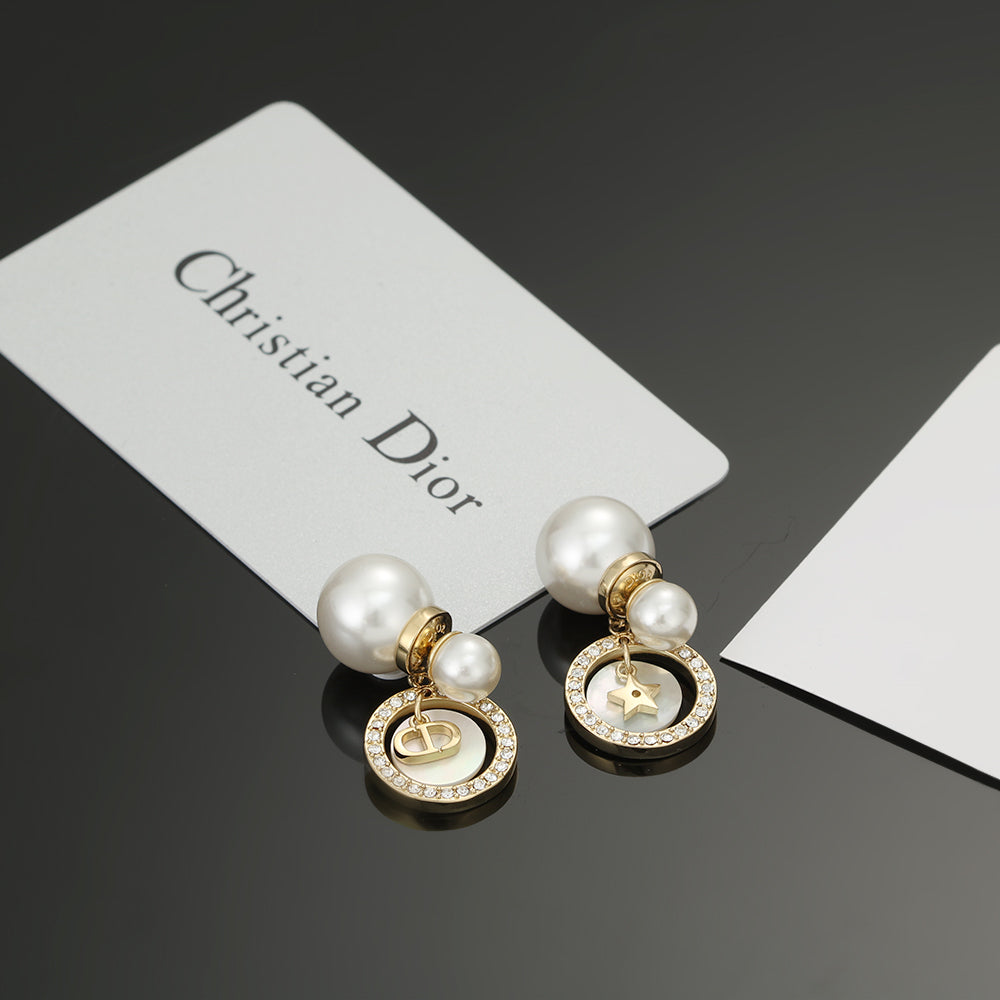 Dior Tribales Pearl 18K Gold Earrings