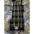 Chanel Crystals Chain 18K Gold Necklace