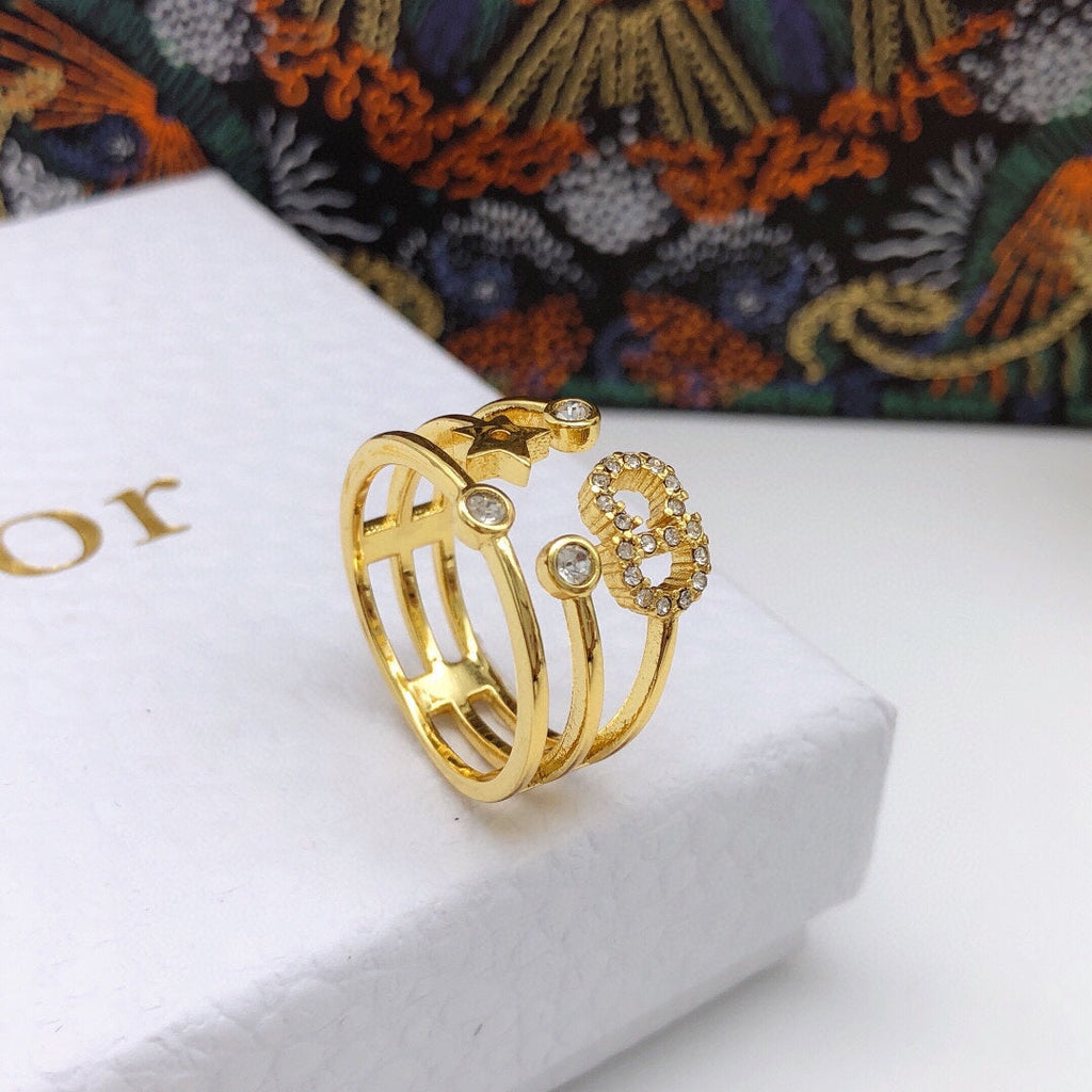 Dior Star Diamonds 18K Gold Ring