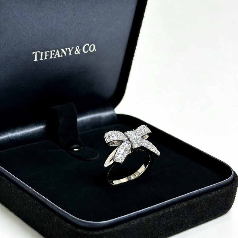Tiffany Bow Diamond 18K Gold Ring
