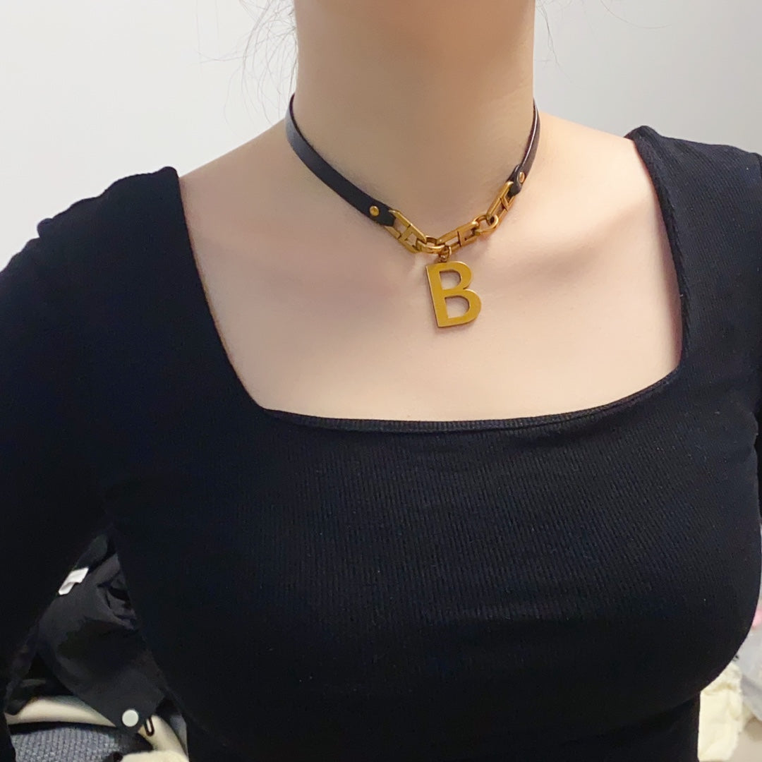 Balenciaga Choker 18K Gold Necklace