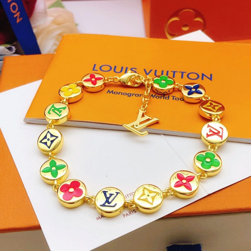 Louis Vuitton Monogram Party 18K Gold Bracelet