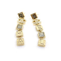Chanel Crystals Long 18K Gold Earrings