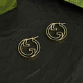 Gucci Double Color Hollow 18K Gold Earrings