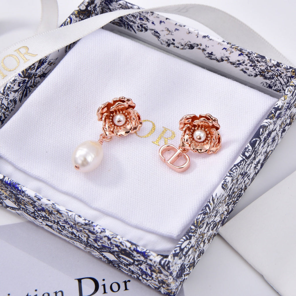 Dior D-Millefiori 18K Gold Earrings