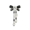 Chanel Bow Tie Crystals 18K Gold Brooch