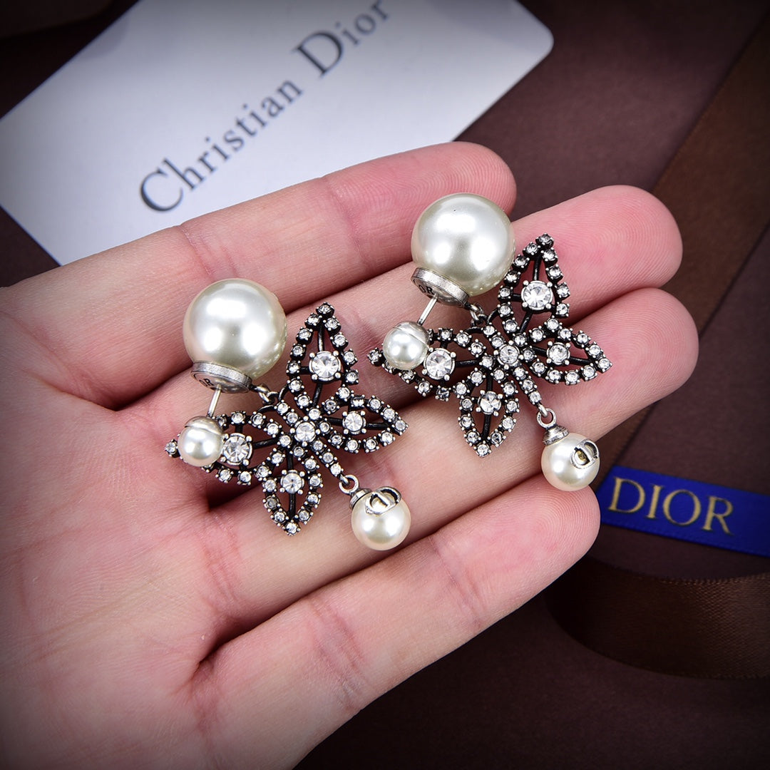 Dior Tribales Butterfly 18K Gold Earrings