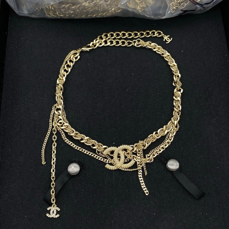 Chanel Gold Choker 18K Gold Necklace