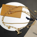 Louis Vuitton Pink Crystal 18K Gold Necklace