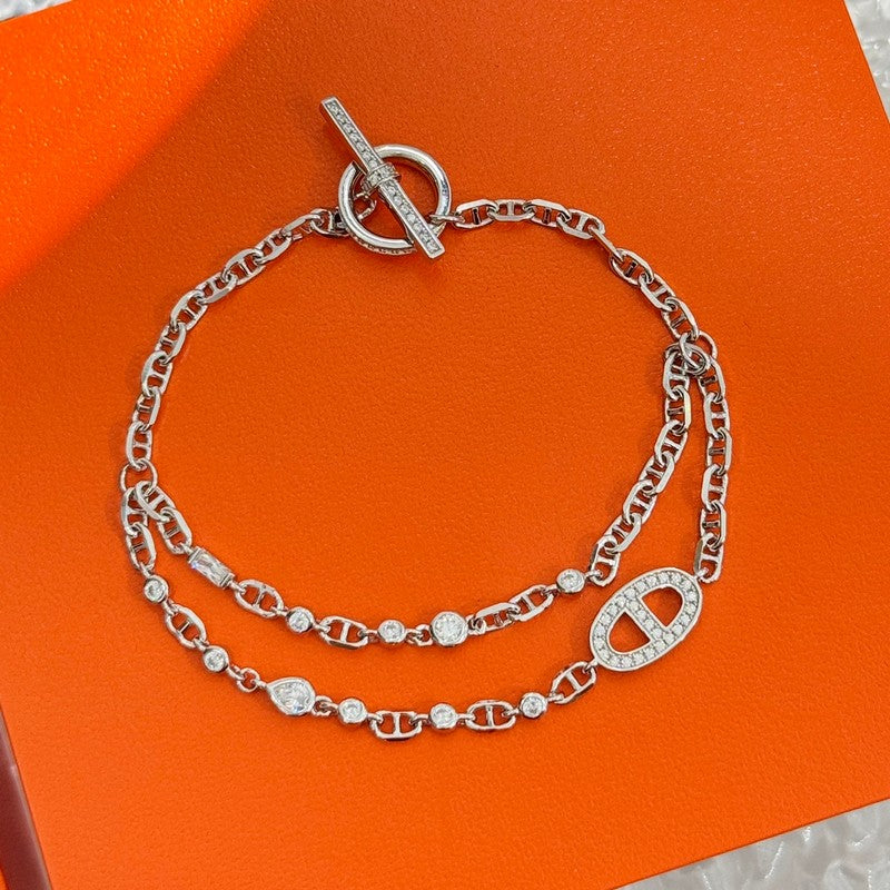 Hermes Farandole Diamond 18K Gold Bracelet