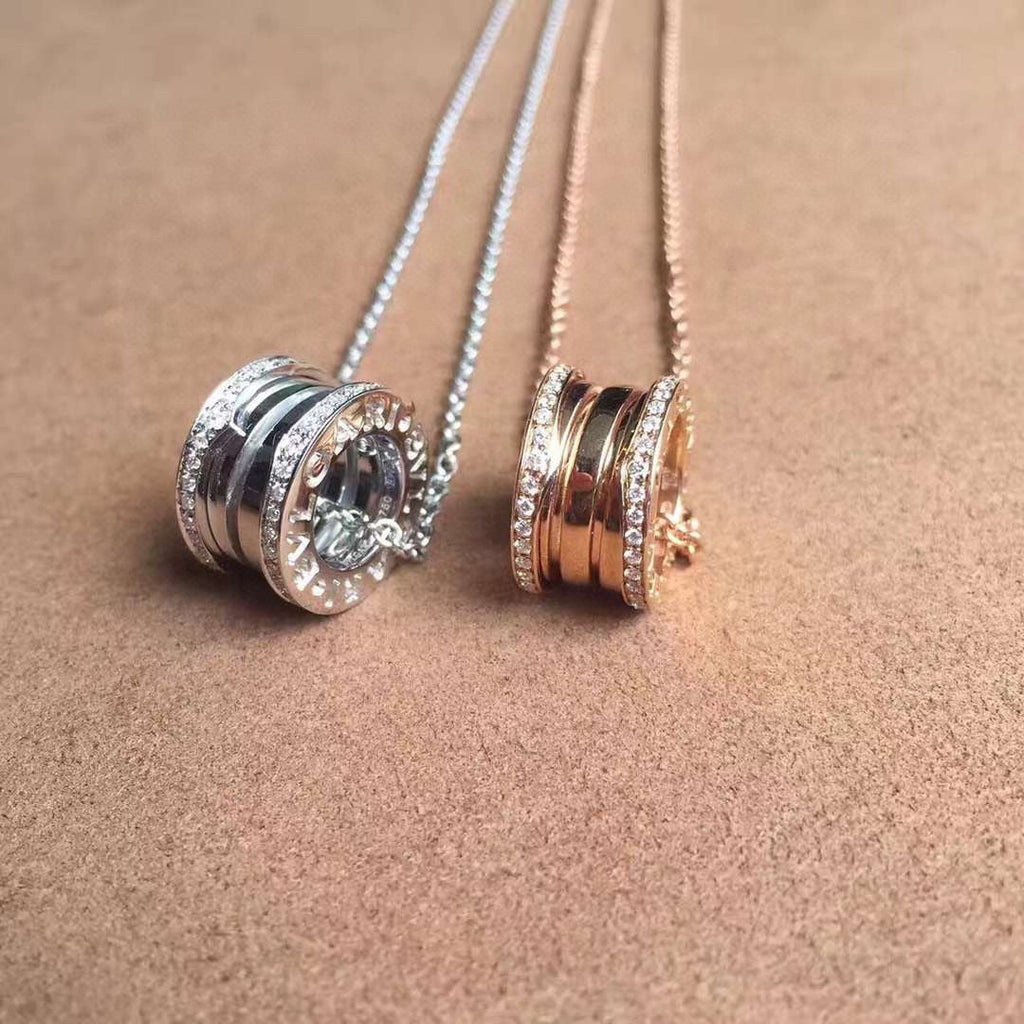B.zero1 Pave Diamonds 18K Gold Necklace