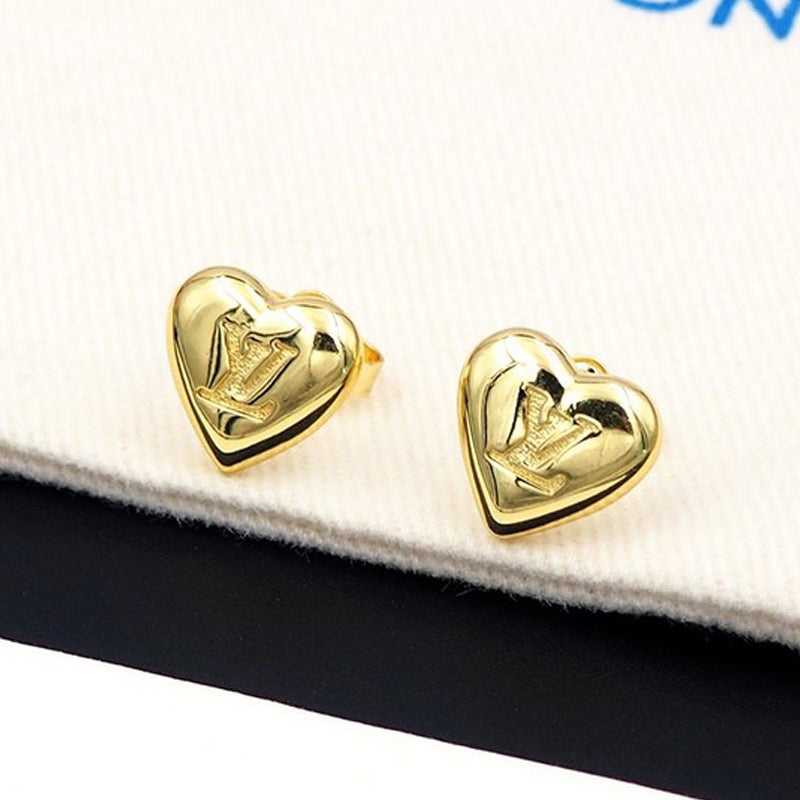 Louis Vuitton Heart 18K Gold Earrings