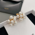 Celine Pearls Gold 18K Gold Earrings