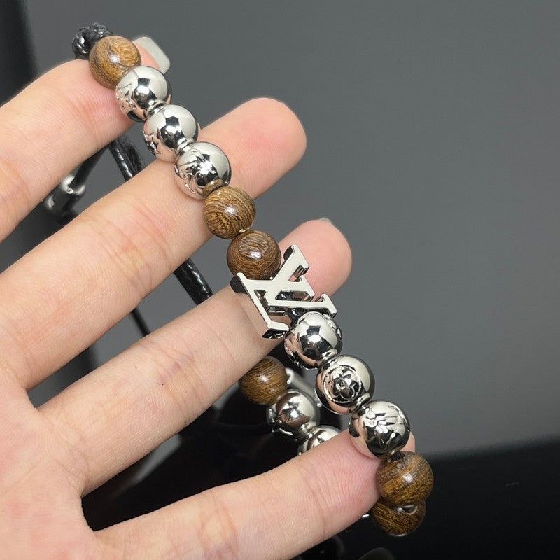 Louis Vuitton Surfin' Brown Beads 18K Gold Bracelet