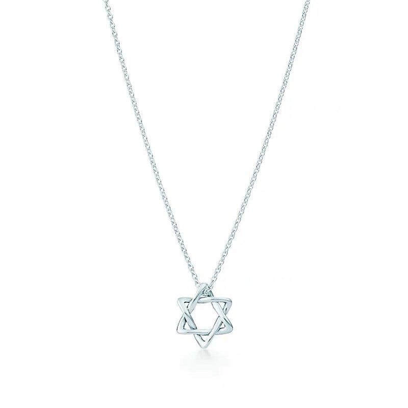 Star of David Pendant 18K Gold Necklace
