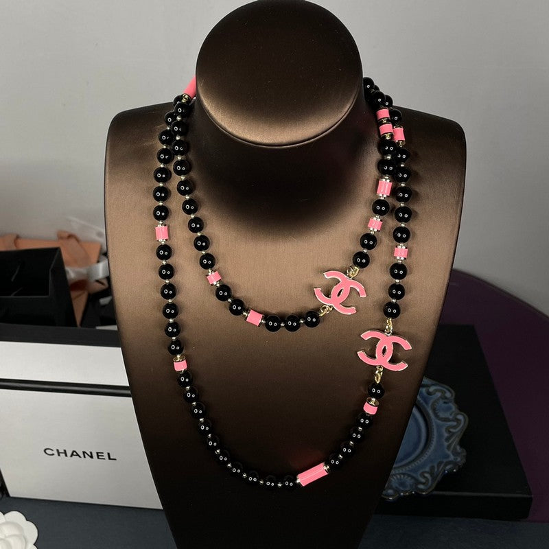 Chanel 24B Black Pearls 18K Gold Necklace