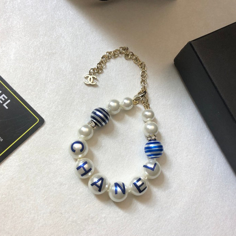 Chanel Blue Pearl 18K Gold Bracelet