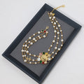 Chanel Color Crystal Pearls Choker 18K Gold Necklace