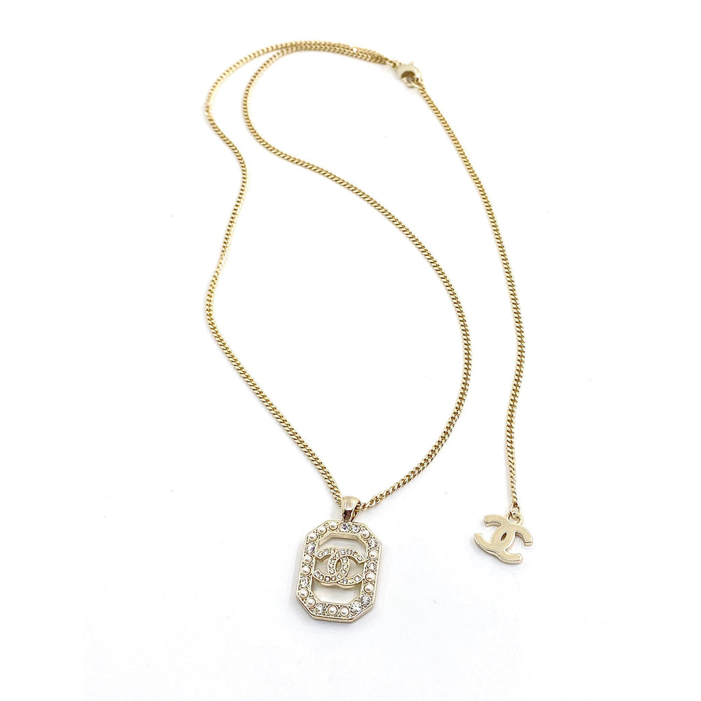 Chanel Perfume Bottle Chain 18K Gold Necklace