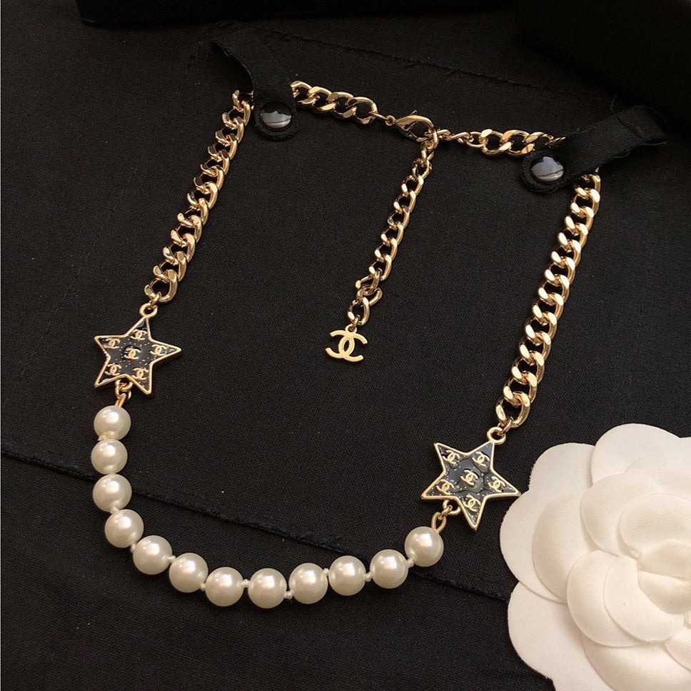 Chanel Star Pearls 18K Gold Necklace