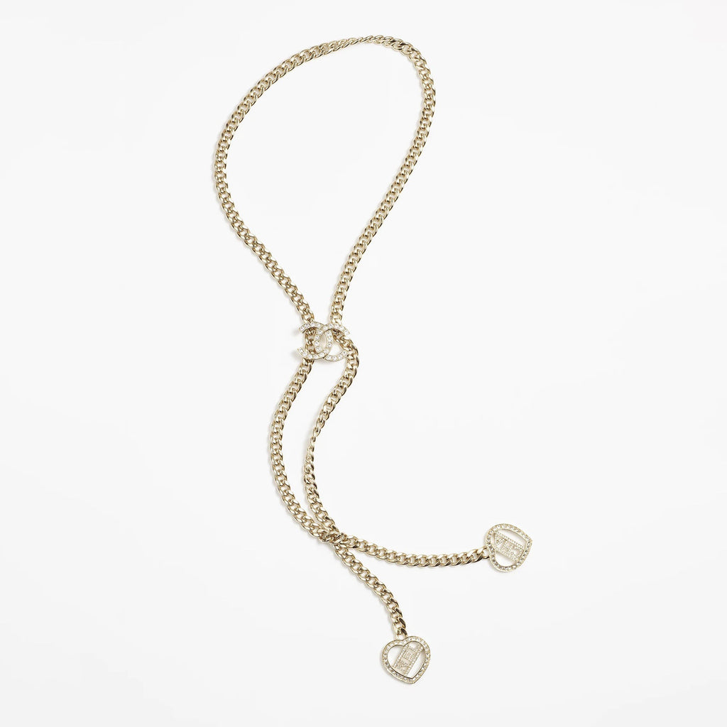 Chanel Heart Chain 18K Gold Necklace