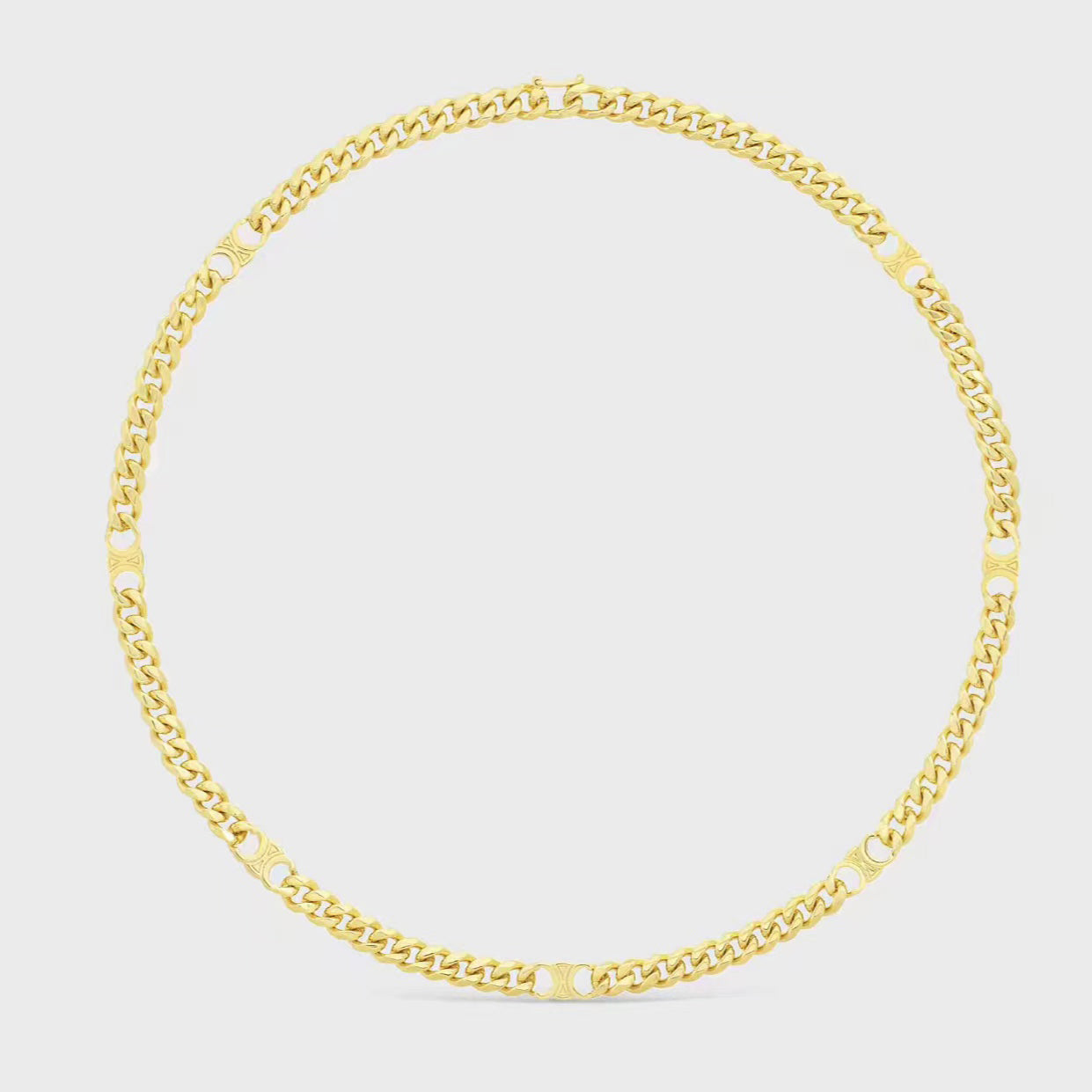 Celine Gourmette Chain 18K Gold Necklace
