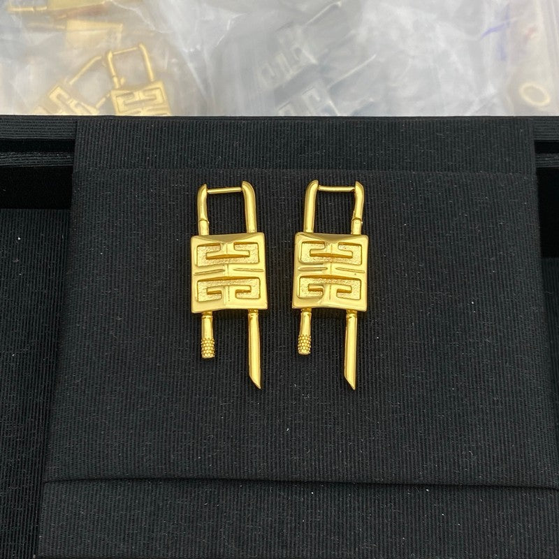 Given Lock Gold 18K Gold Earrings