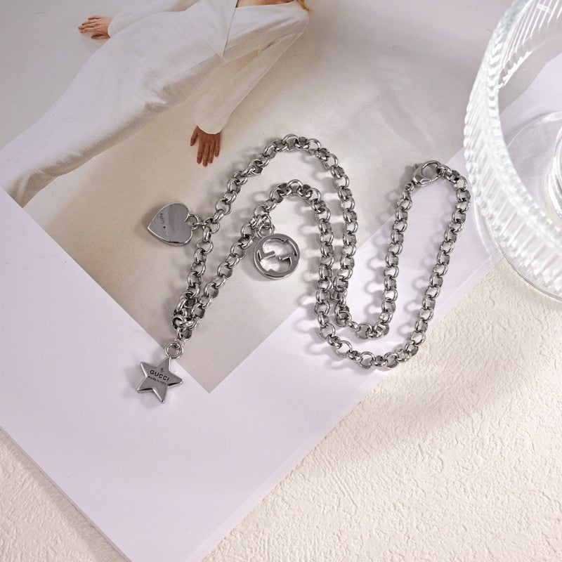 Gucci Double Star Chain 18K Gold Necklace