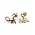 Chanel Diamonds Script 18K Gold Earrings