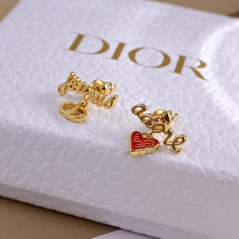 Dior Dioramour Je Vous Adore 18K Gold Earrings