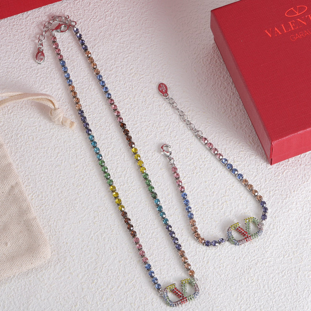 Valentino Multi-Color Crystals 18K Gold Bracelet
