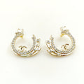 Chanel Crystals 18K Gold Earrings
