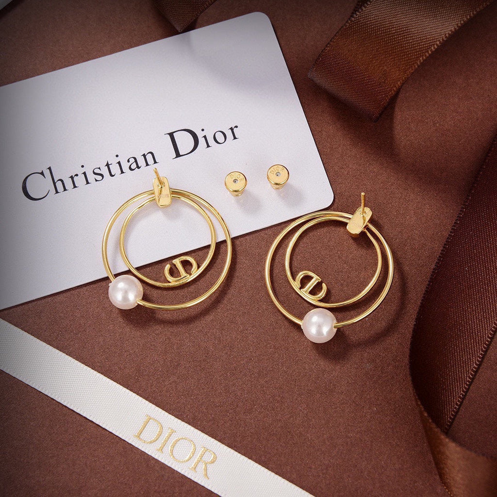 Dior Revolution Pearl 18K Gold Earrings