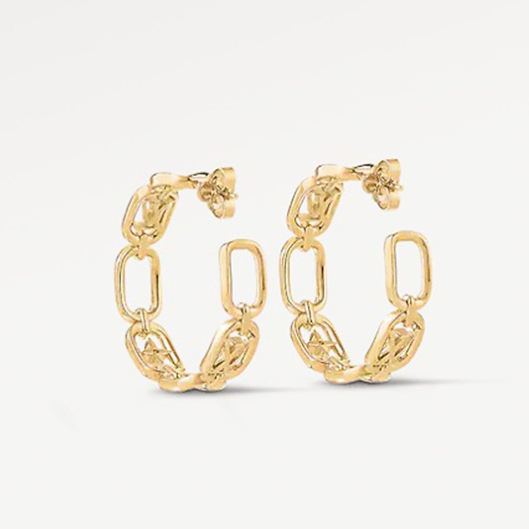 Louis Vuitton My Chain 18K Gold Earrings