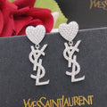 YSL Heart Diamonds 18K Gold Earrings