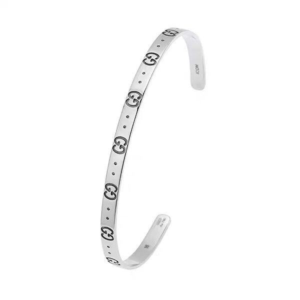 Gucci Double Icon Open Cuff 18K Gold Bracelet