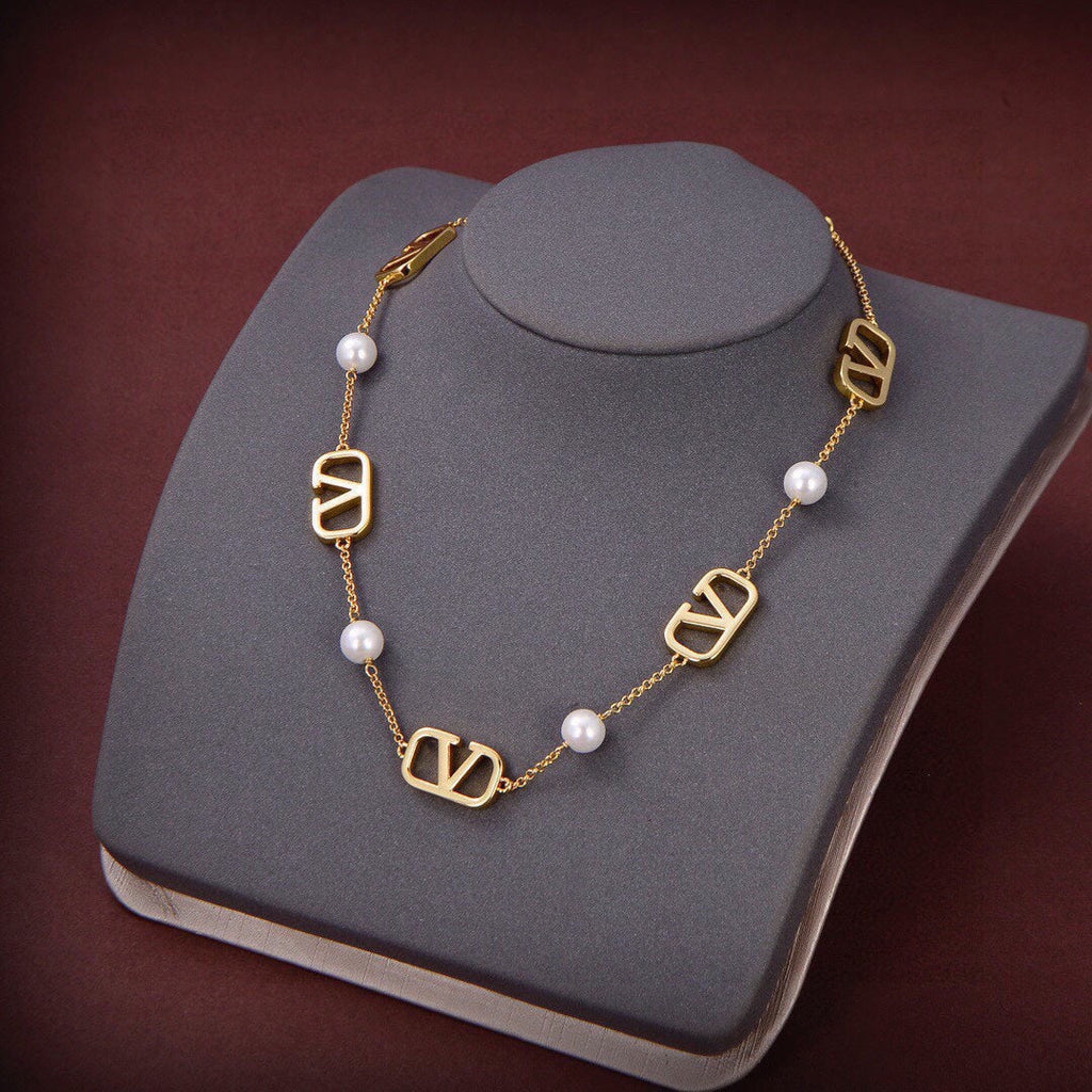 Valentino VLogo 18K Gold Necklace