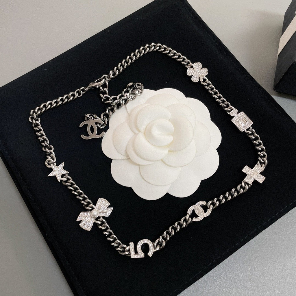Chanel No.5 Perfume Bottle Pendant 18K Gold Necklace