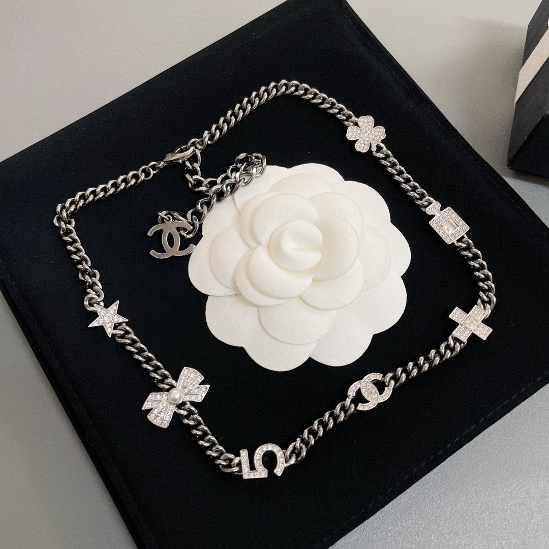 Chanel No.5 Perfume Bottle Pendant 18K Gold Necklace