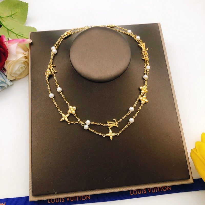 Louis Vuitton Idylle Blossom Monogram 18K Gold Necklace