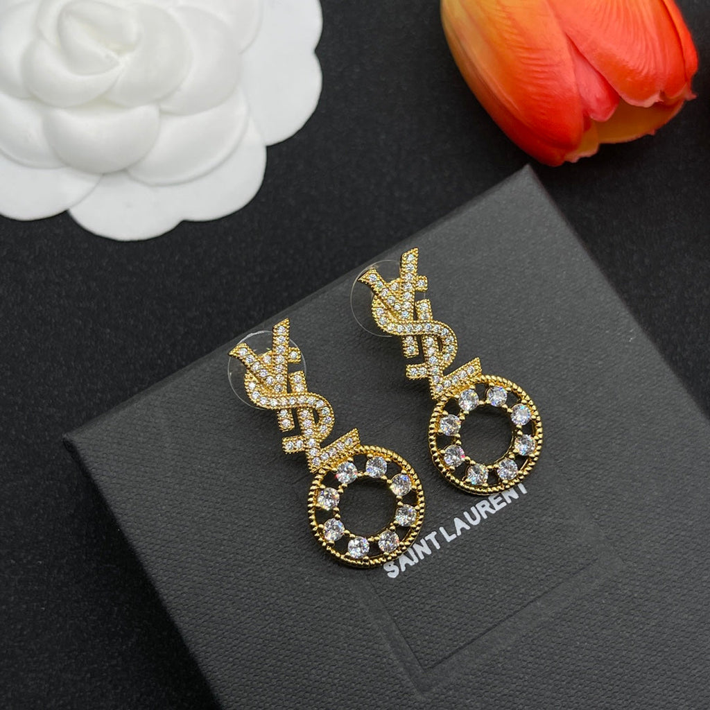 YSL Diamonds 18K Gold Earrings
