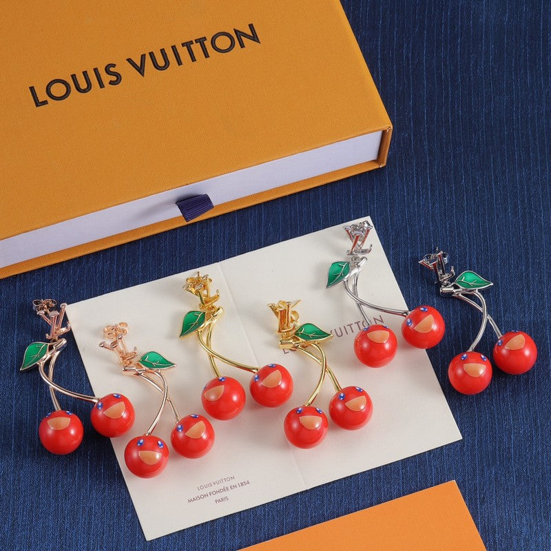 Louis Vuitton Fruit 18K Gold Earrings
