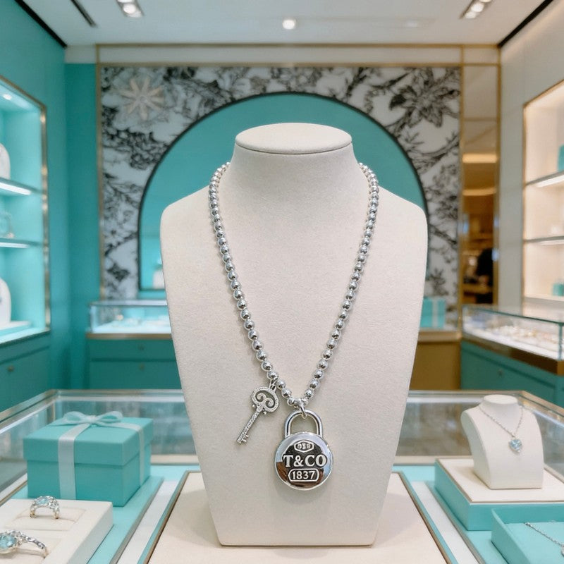 Tiffany Return to 1837 Lock 18K Gold Necklace