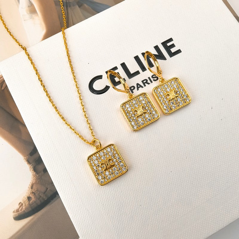 Celine Diamond 18K Gold Earrings