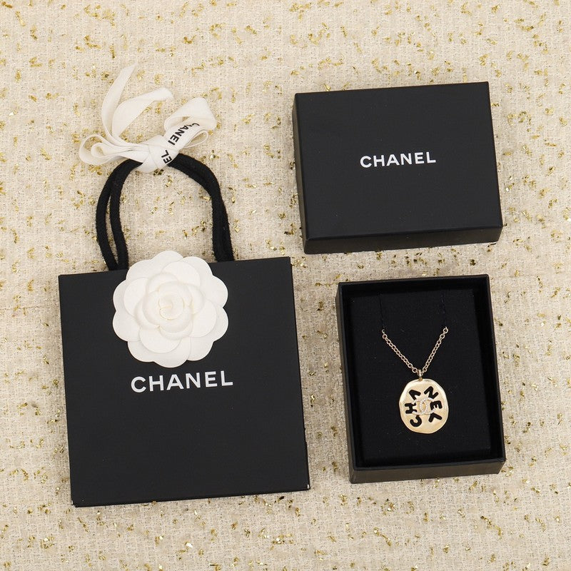 Chanel Script 18K Gold Necklace